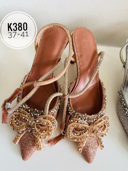 Beautiful golden shoes