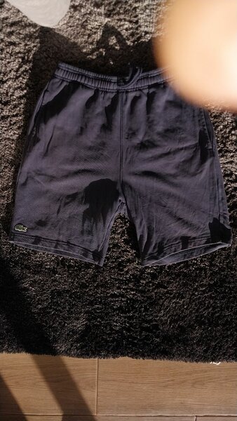 Blue Lacoste shorts