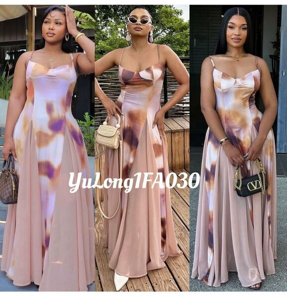 Robe longue tie-dye élégante