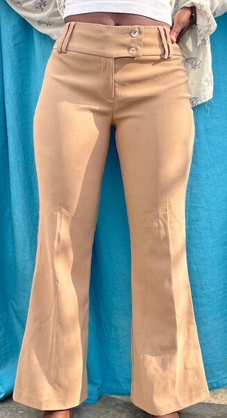 Pantalon évasé taille haute