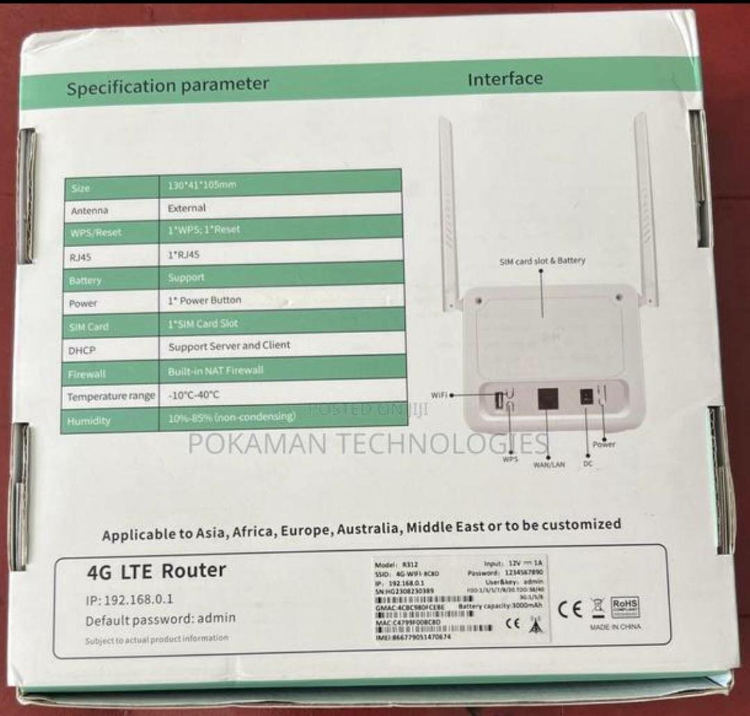 4G/5G CPE 300mbps Indoor Route