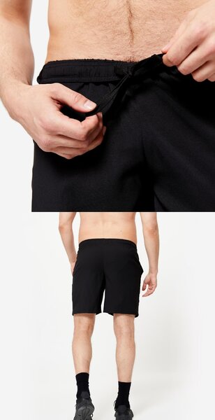 Shorts noirs homme ajustables