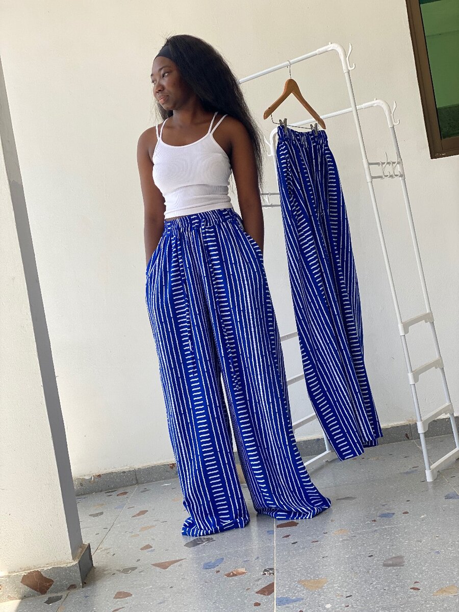 Pantalons fluides imprimés colorés