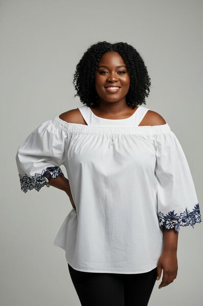 Blouse blanche grande taille