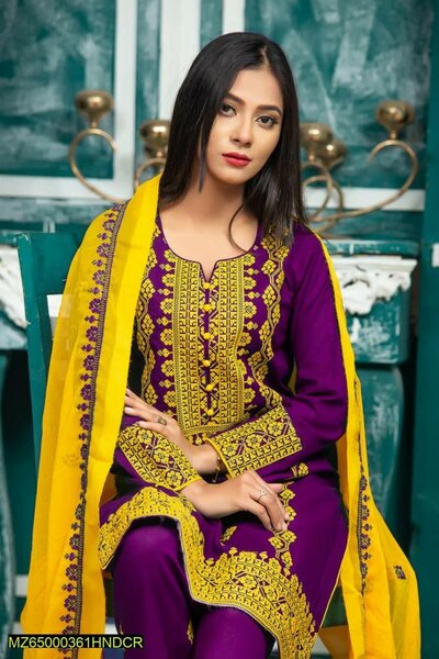 3pc stiched linen suit