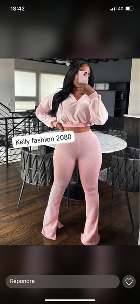 Ensemble de survêtement rose femme