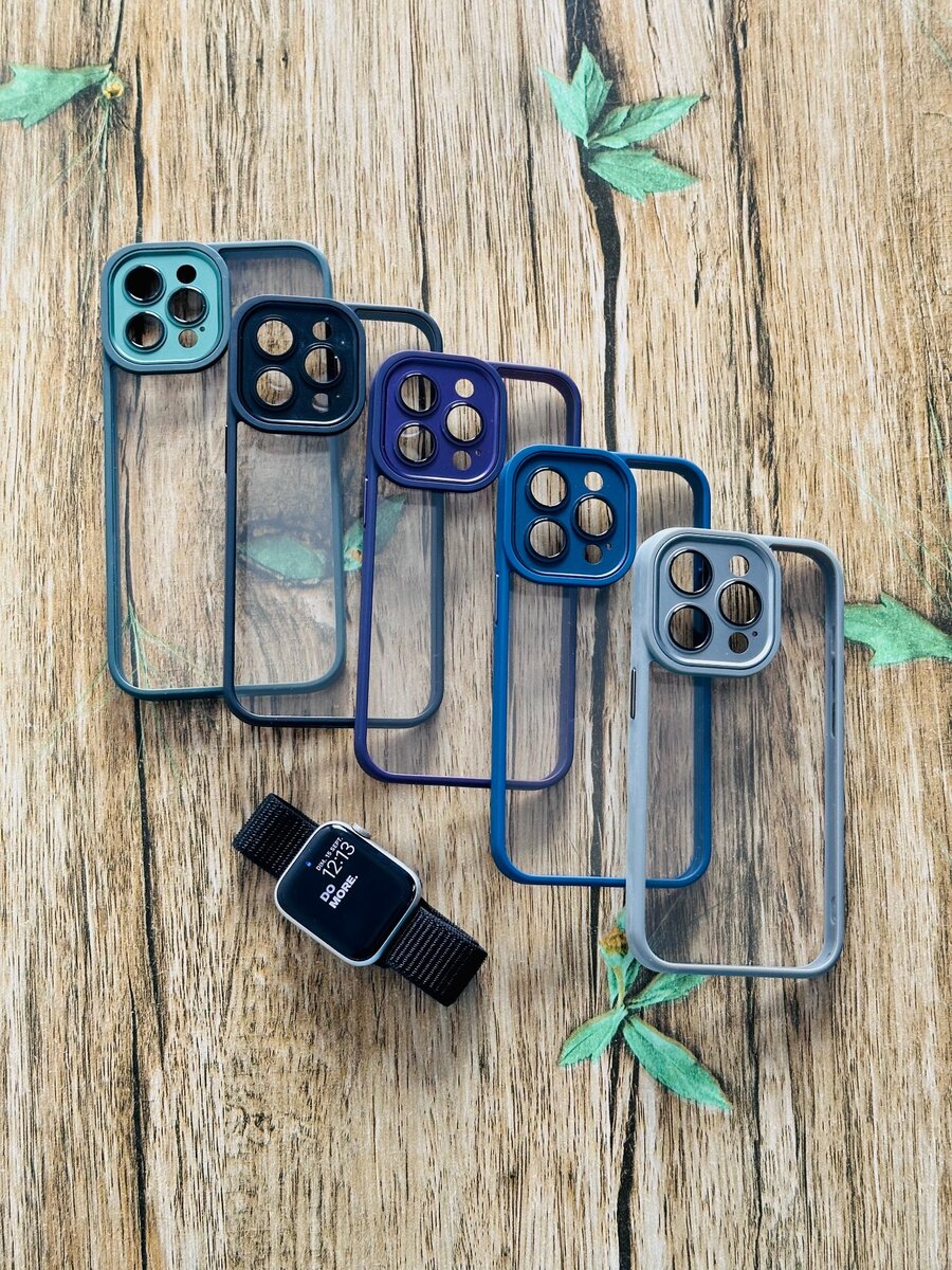 Coque transparente en couleur