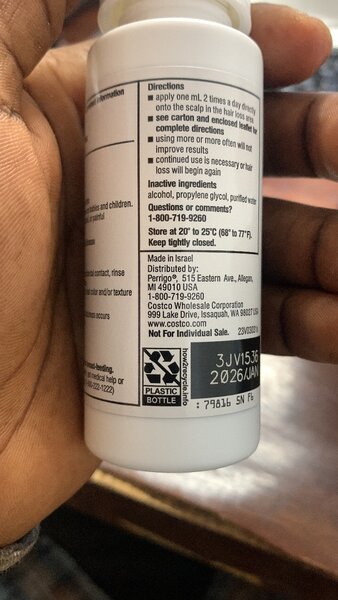 Kirkland Minoxidil hair growth oil