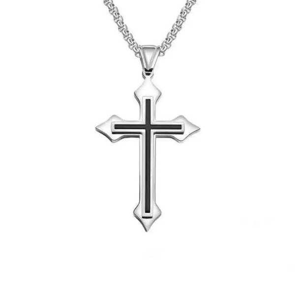Collier Croix en Acier Inoxydable
