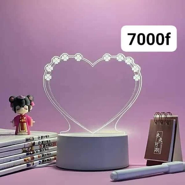 rétroéclairage en forme de coeur