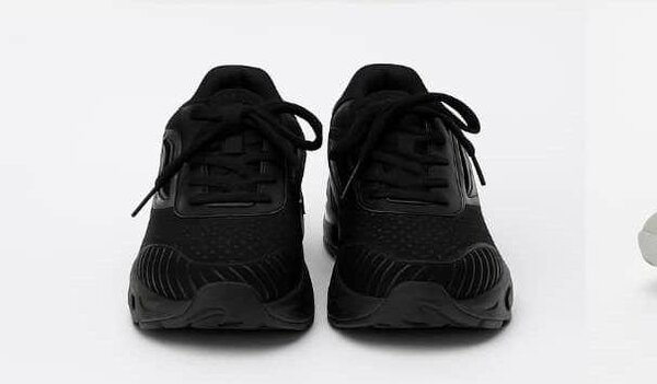 Baskets noires confortables homme