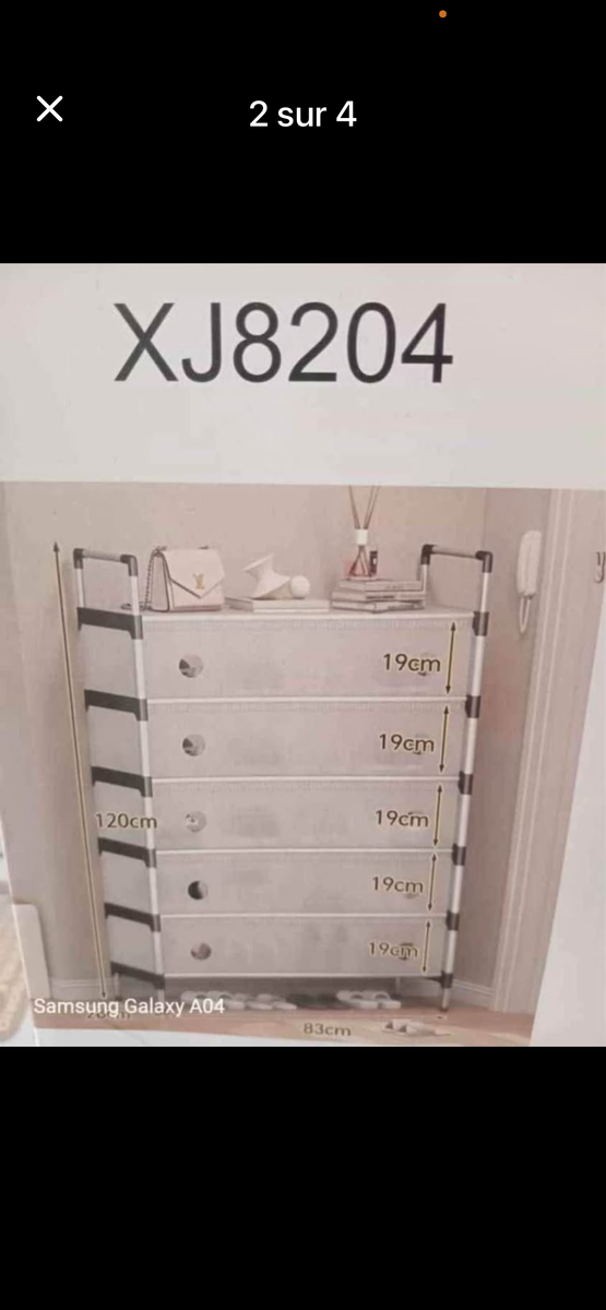 Étagère à chaussures 5 niveaux