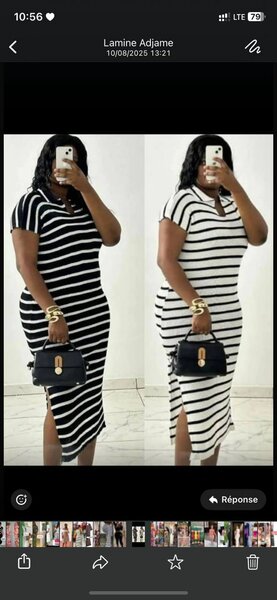 Robe Rayée Noire et Blanche