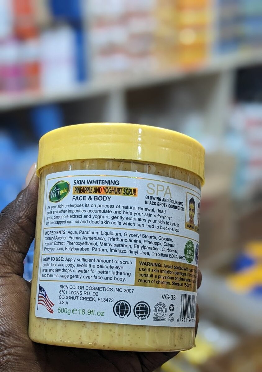 Veet Gold pineapple scrub