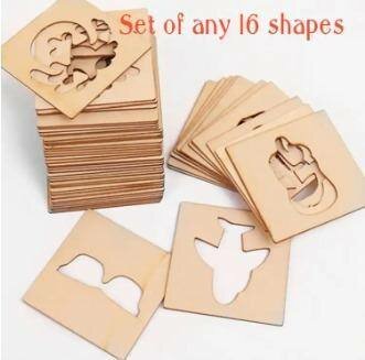 Wooden stencil  pack of 50