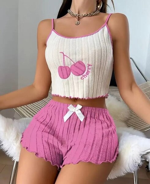 Ensemble Pyjama Femme Cerise