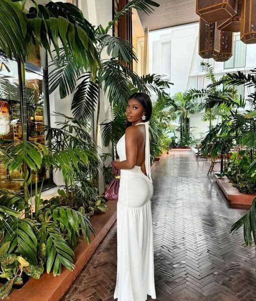 Elegant White Evening Dress