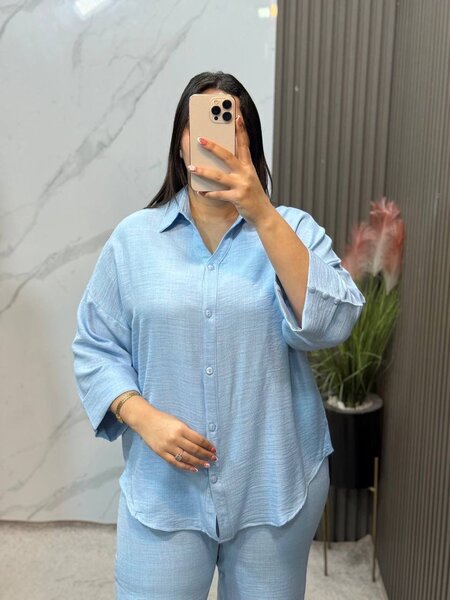 Chemise ample en lin pour femmes