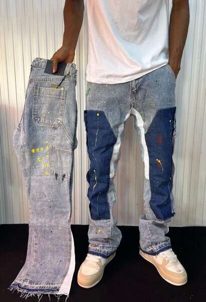 Jeans artistiques homme