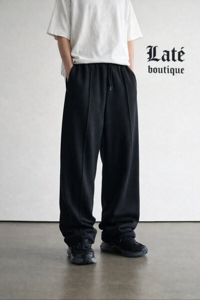 Pantalon ample noir unisexe