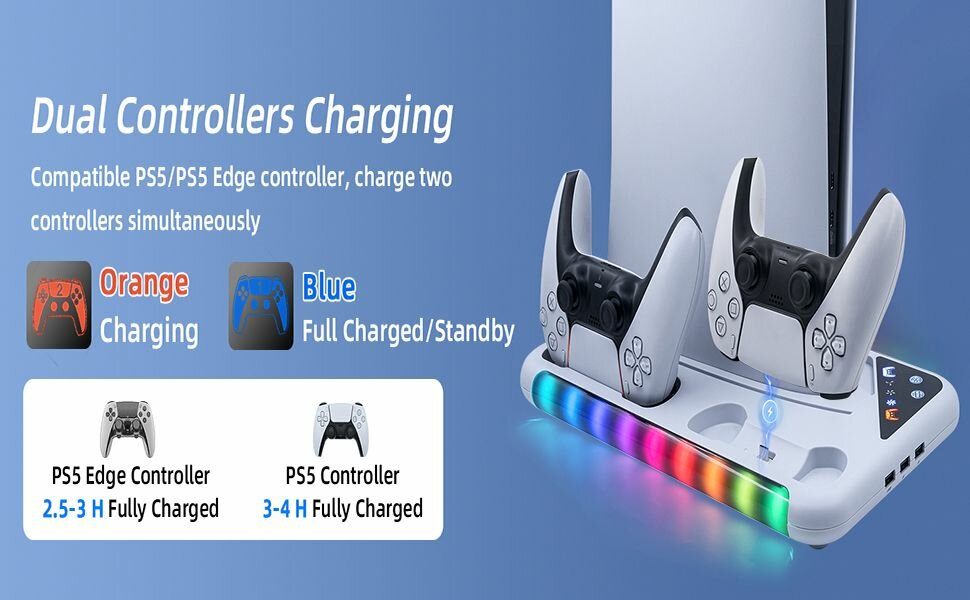 Station de Charge PS5 RGB
