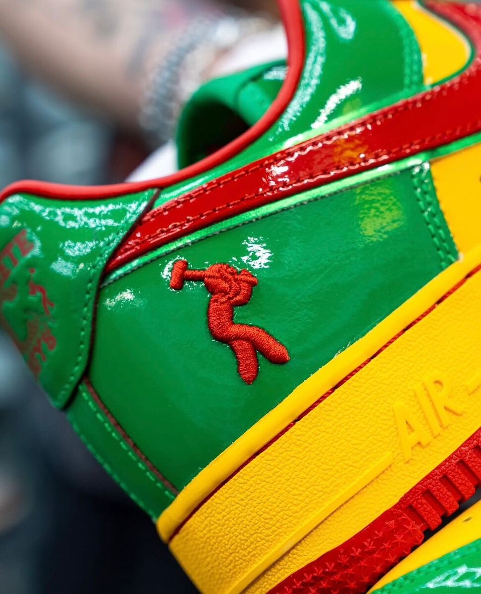 Sneakers colorés en cuir