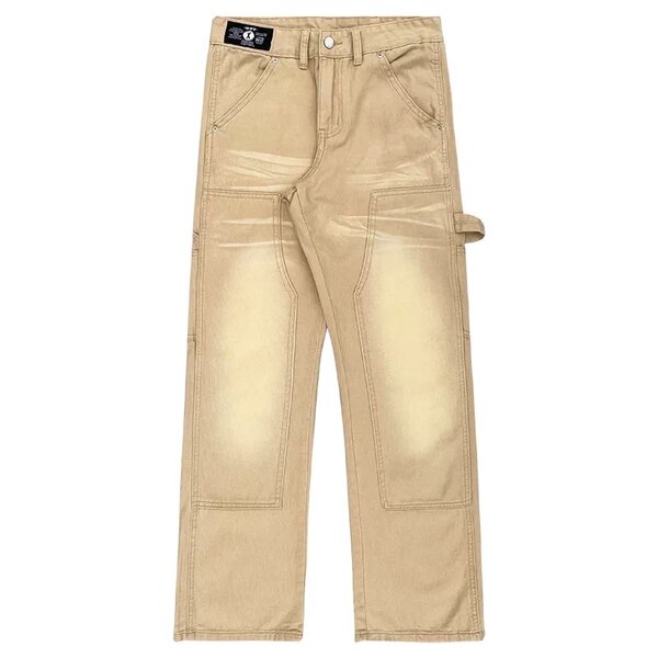 Pantalon cargo beige homme