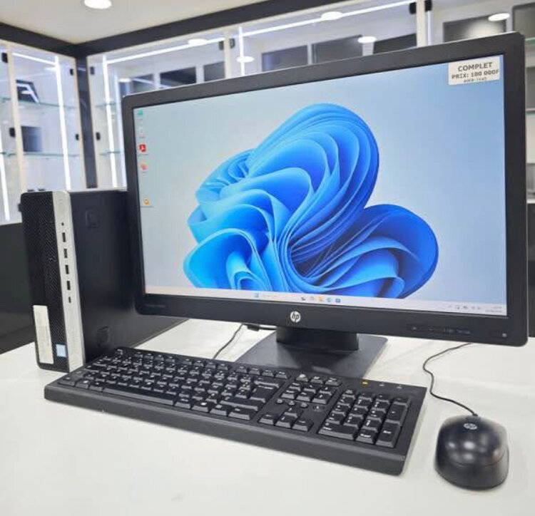 Ordinateur HP complet avec écran, clavier et souris