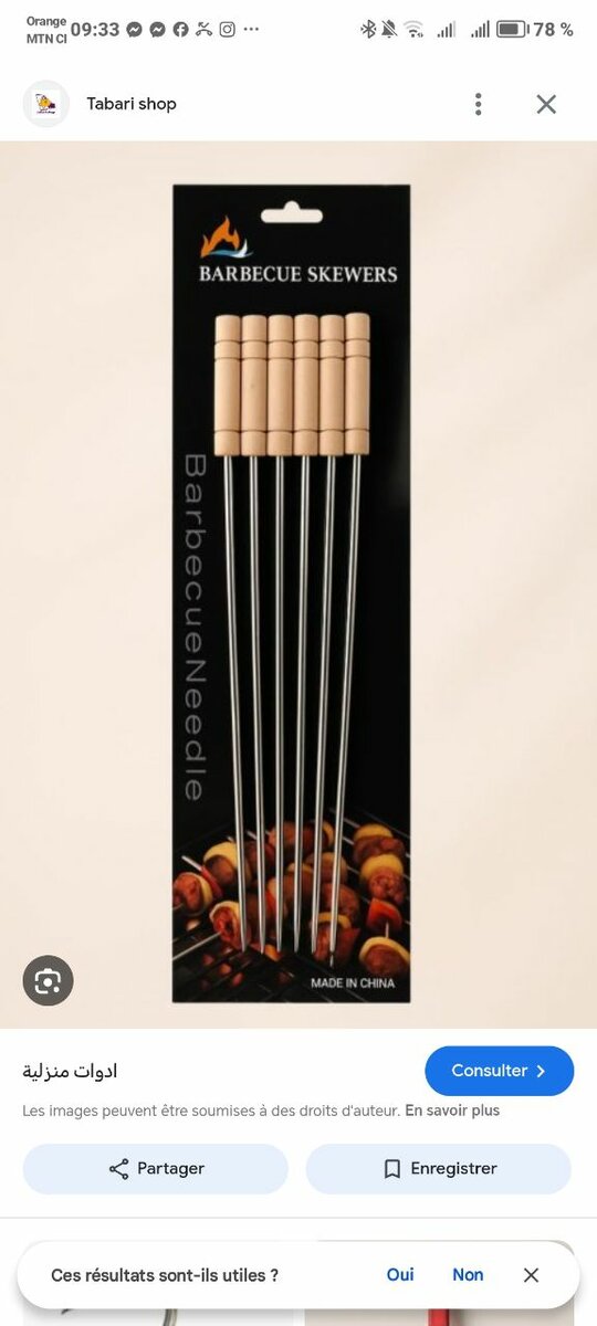 Brochettes barbecue en acier inoxydable