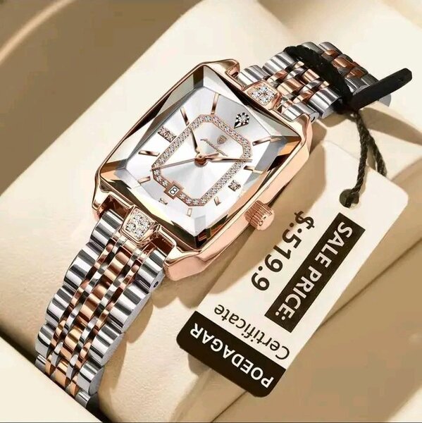 Montre femme POEDAGAR acier doré rose