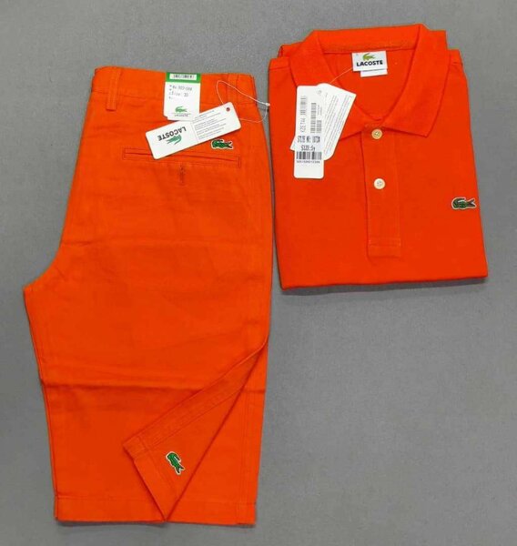 Ensemble polo orange Lacoste
