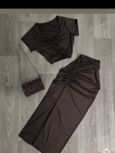 Ensemble robe marron chic