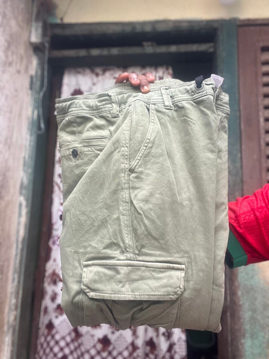 Pantalon cargo vert homme