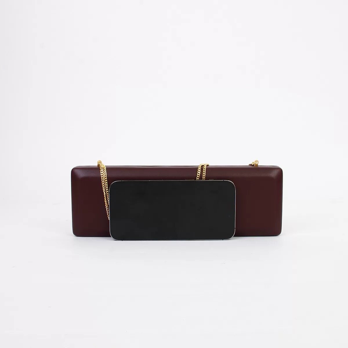 Sac à main élégant en cuir bordeaux