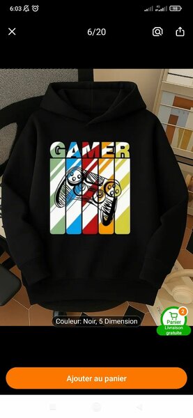 Sweat à capuche "Gamer"