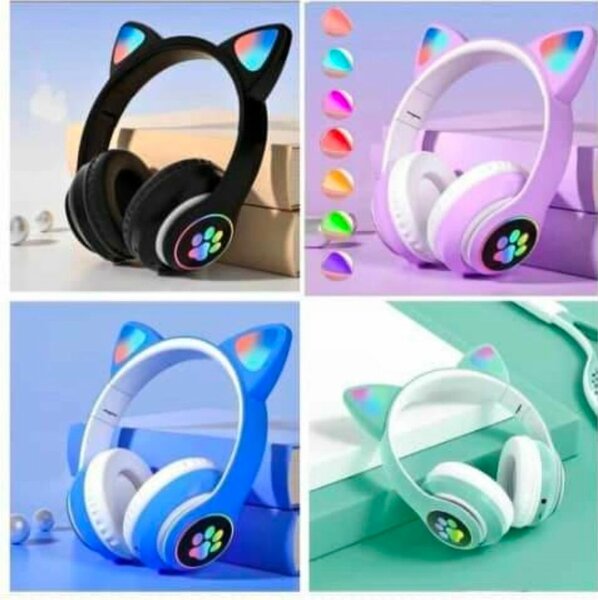 Casque Bluetooth oreilles chat