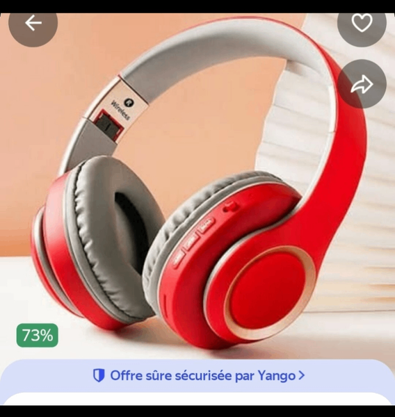 Casque audio Bluetooth sans fil