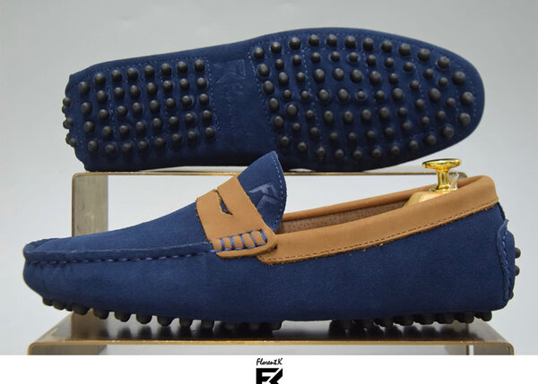 Mocassins cuir suédés pour homme