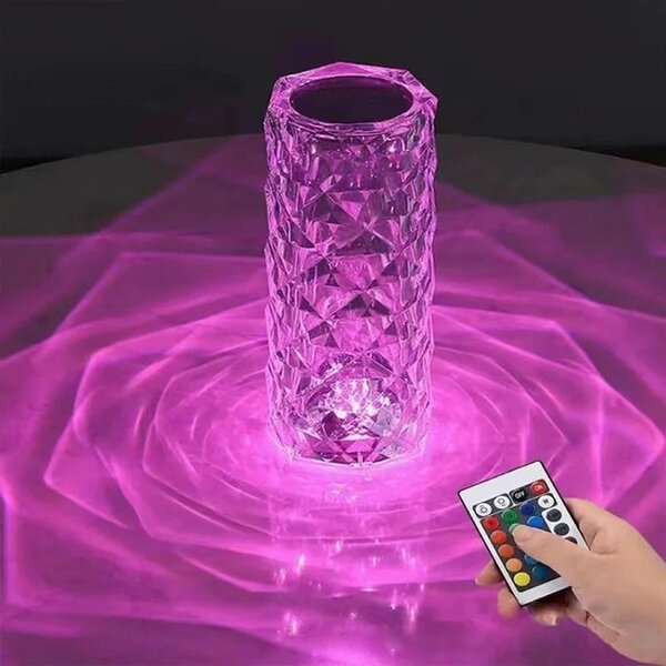 Lampe de table Rose en cristal