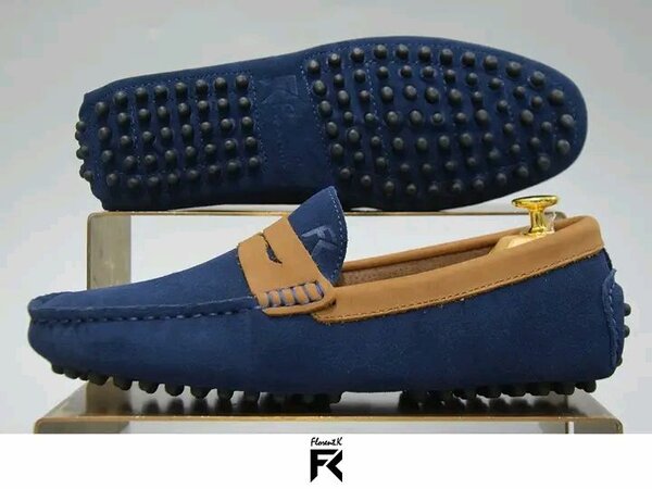 Mocassins bleu marine homme