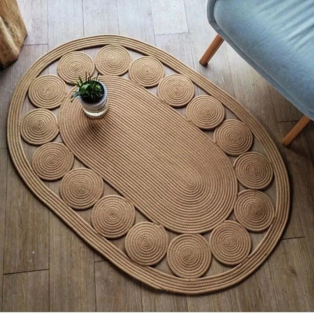 Tapis ovale en jute tressé