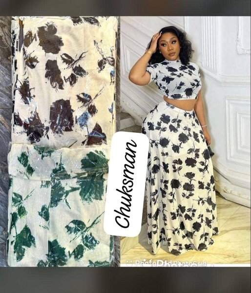 Ensemble jupe longue floral