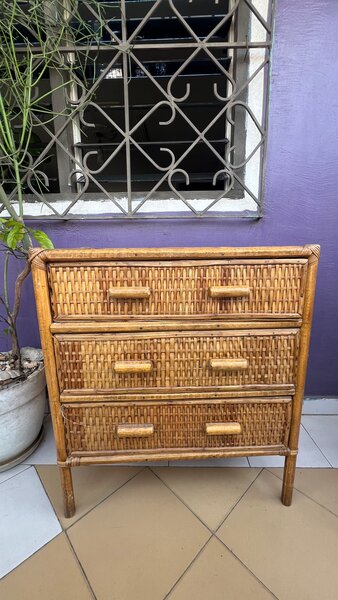 Commode Vintage en Rotin