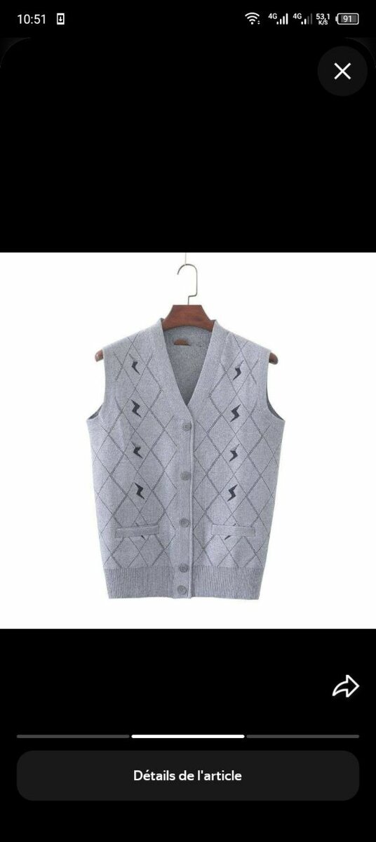 Gilet sans manches en tricot