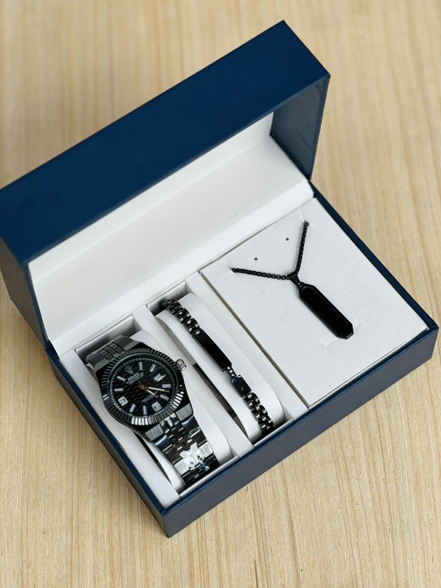 Ensemble Montre et Bijoux Homme Luxe