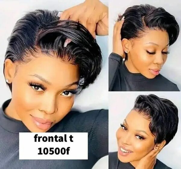 Perruque courte frontale pour femmes