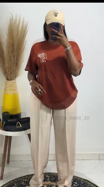 T-shirt Oversize Marron pour Femme