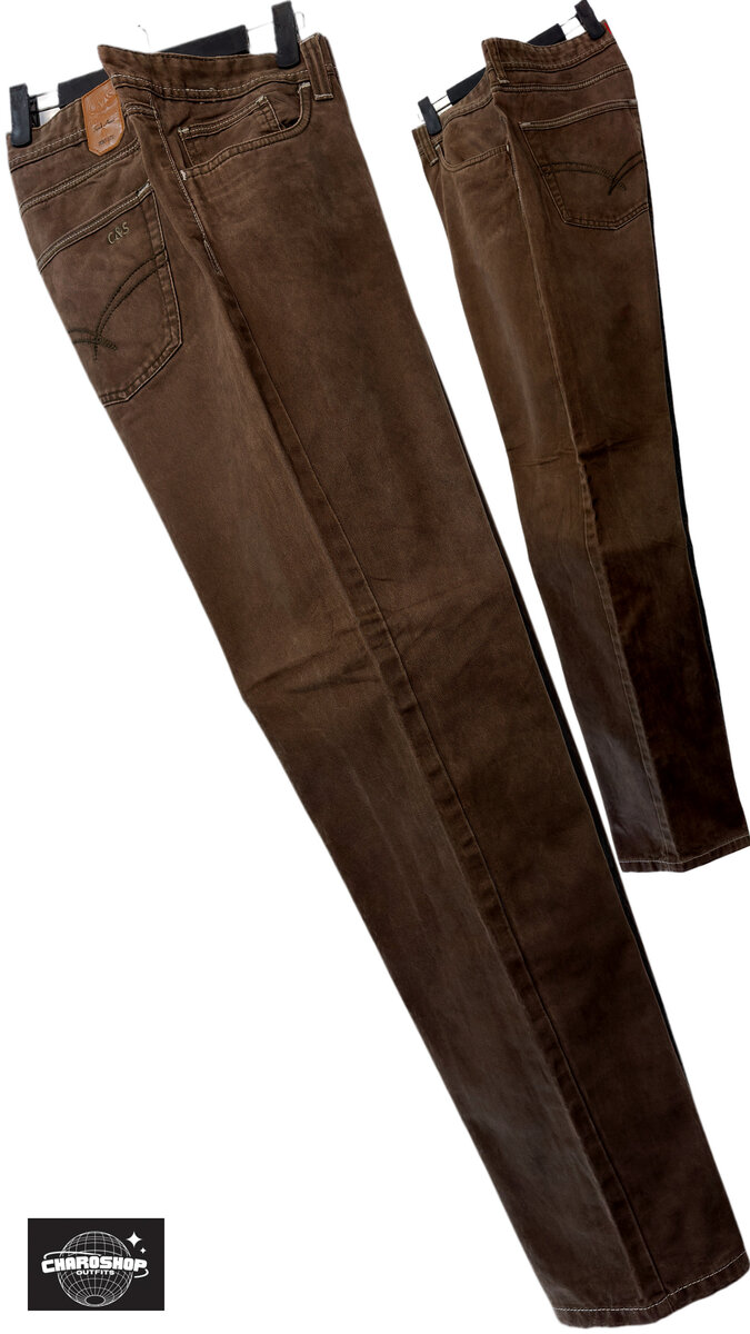 Jeans marron pour homme cargo