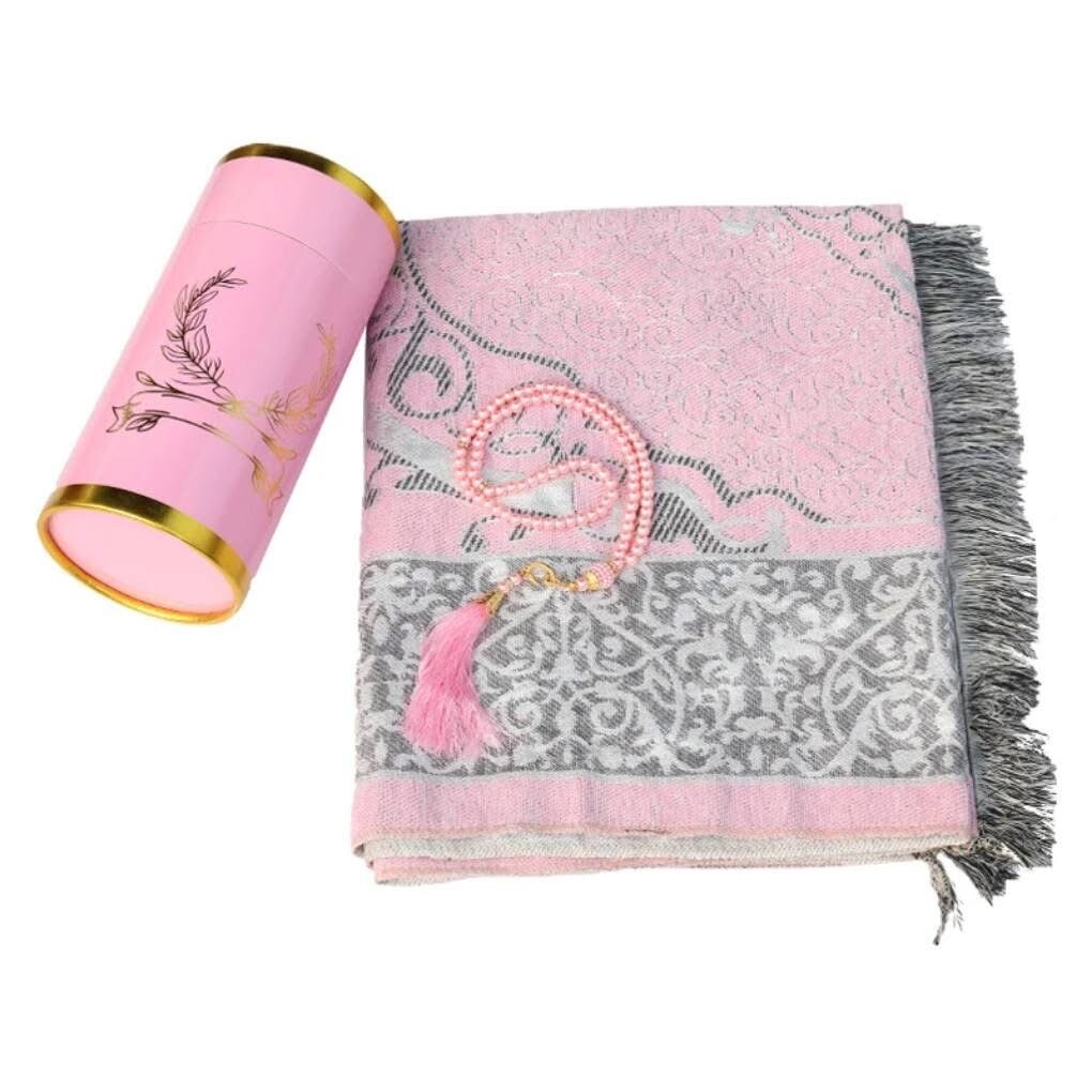 Tapis de prière avec chapelet et étui