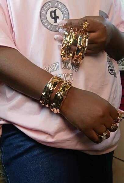 2 Bracelets dorés élégants